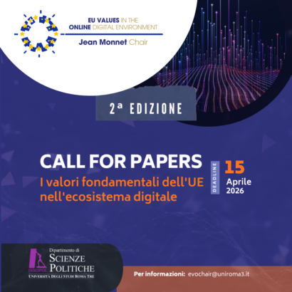 BANDO | Aperta la seconda edizione della Call for Papers “I valori fondamentali dell’UE nell’ecosistema digitale”